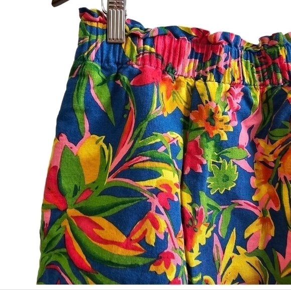 J.Crew floral linen blend multicolor stretch waist skirt size14 - Picture 4 of 12